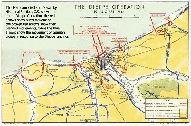 Dieppe Raid Map