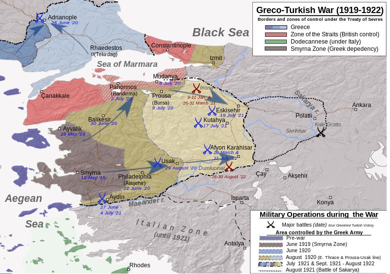 Greek-Turkish War Map