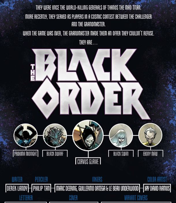 Black Order #1-Credits Page