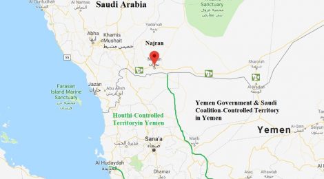 Houthi Territory in Yemen 2019