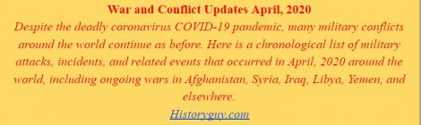 War and Conflict Updates April 2020