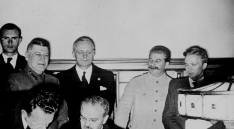 Molotov-Ribbentrop Pact Signing in 1939-Russia and Germany Become Allies
