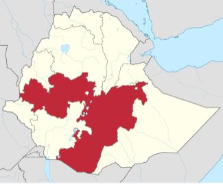 Oromo Regions in Ethiopia Map