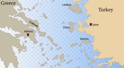 Greece and Turkey Aegean Map