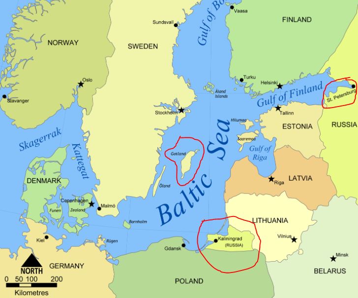 Russia Baltic Attack Theory Map 2022