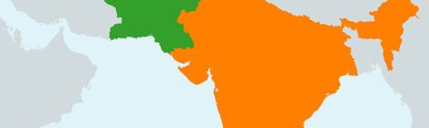 India, Pakistan, and Kashmir Map