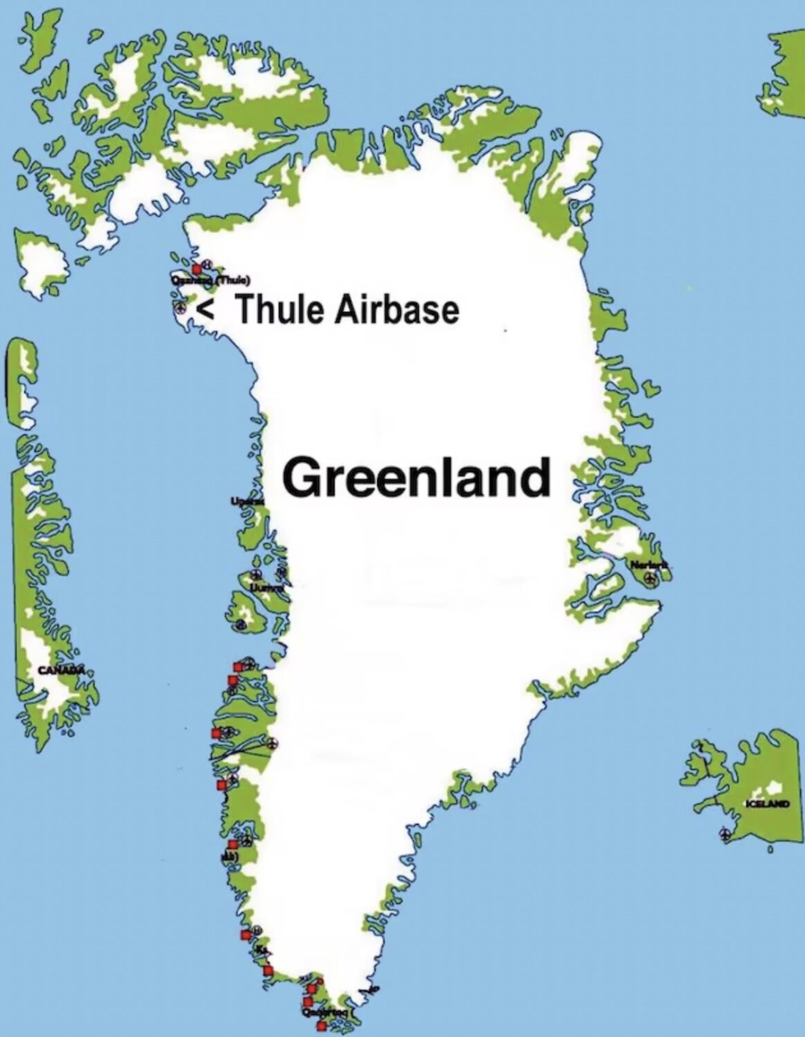 Greenland Map with U.S. Military Base | The History Guy: War and Conflicts News Greenland Map with U.S. Military Base