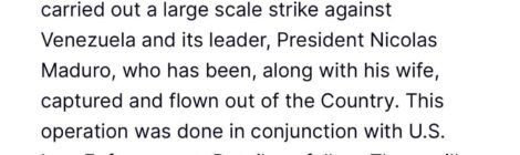 Trump Truth Social Post on Capture of Maduro