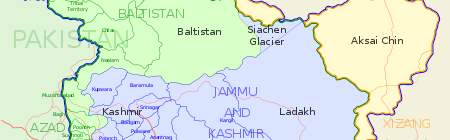 Kashmir Map-Courtesy of Washington Post