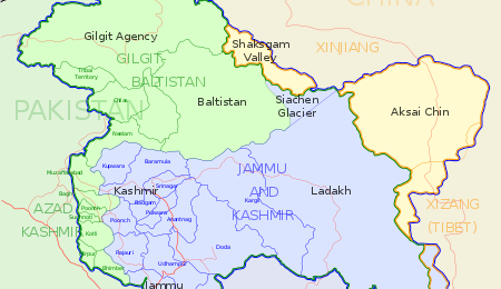 Kashmir Map-Courtesy of Washington Post