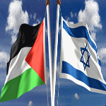 Israeli and Palestinian Flags